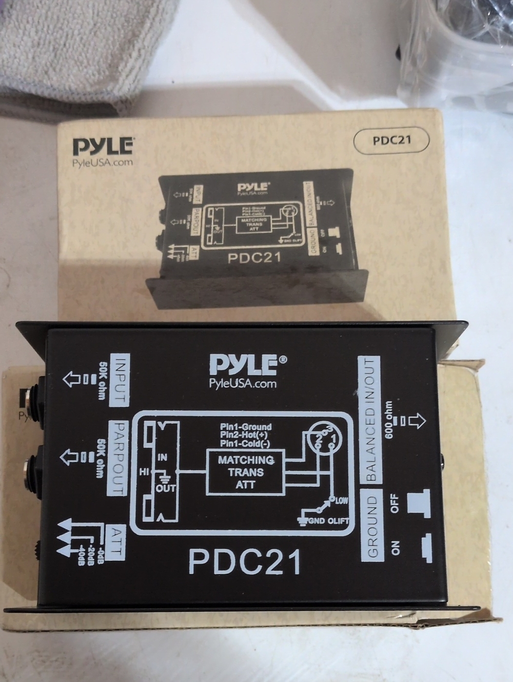 Pyle PDC21 Black Passive DI Box (PAIR)